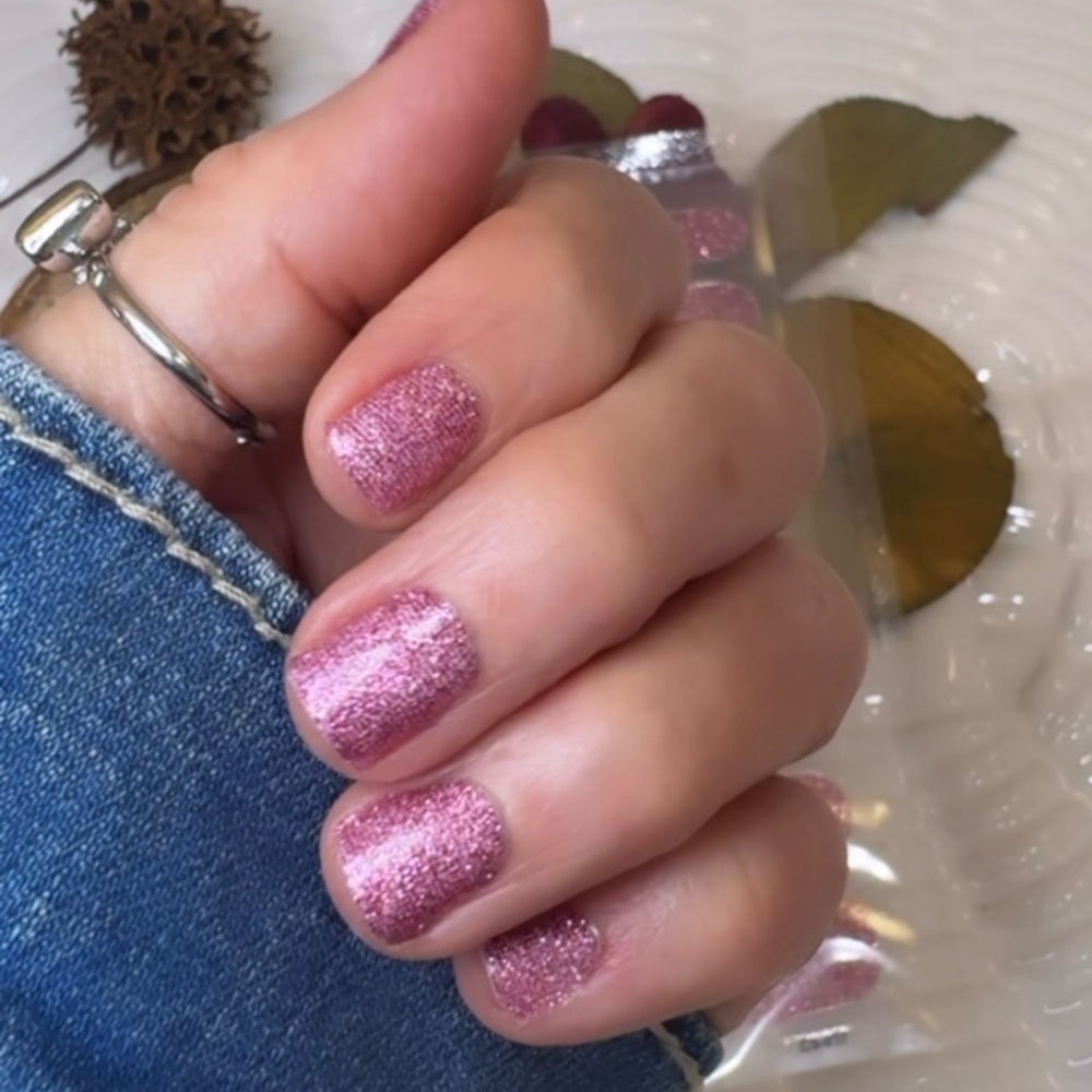 ✨ Rosé All Day Nail Wraps | Sparkling Pink Glitter | Easy DIY Manicure